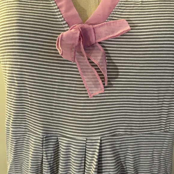 DKNY gray and white striped sleeveless pajama set - Picture 3 of 8